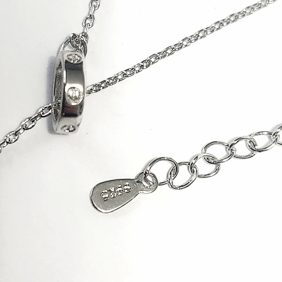 Silver LOVE ❤️ lariat screw Necklace - Picture 10 of 12